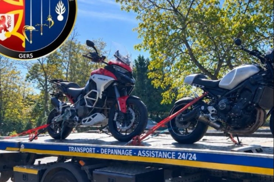 Gers : jusqu’à 165 km/h sur une route limitée à 80, trois motards voient leurs permis retenus et leurs motos placées en fourrière
